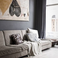 G Scandi room with painting